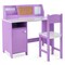 Purple Kids Desk with Chair for Study and Play Cabinet and Storage Shelves Cork Board and Marker